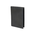 K10222AB | Document Holder + Passport in genuine full-grain leather, with light grain. Black color. Size when closed: 10 x 14 x 1 cm - Packaging: hard bottom/cover Gift Box