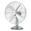 Senelux 12 inch Chrome Desk Fan; Great for Home Cooling and Comfort in Bedrooms, Living Rooms and Offices