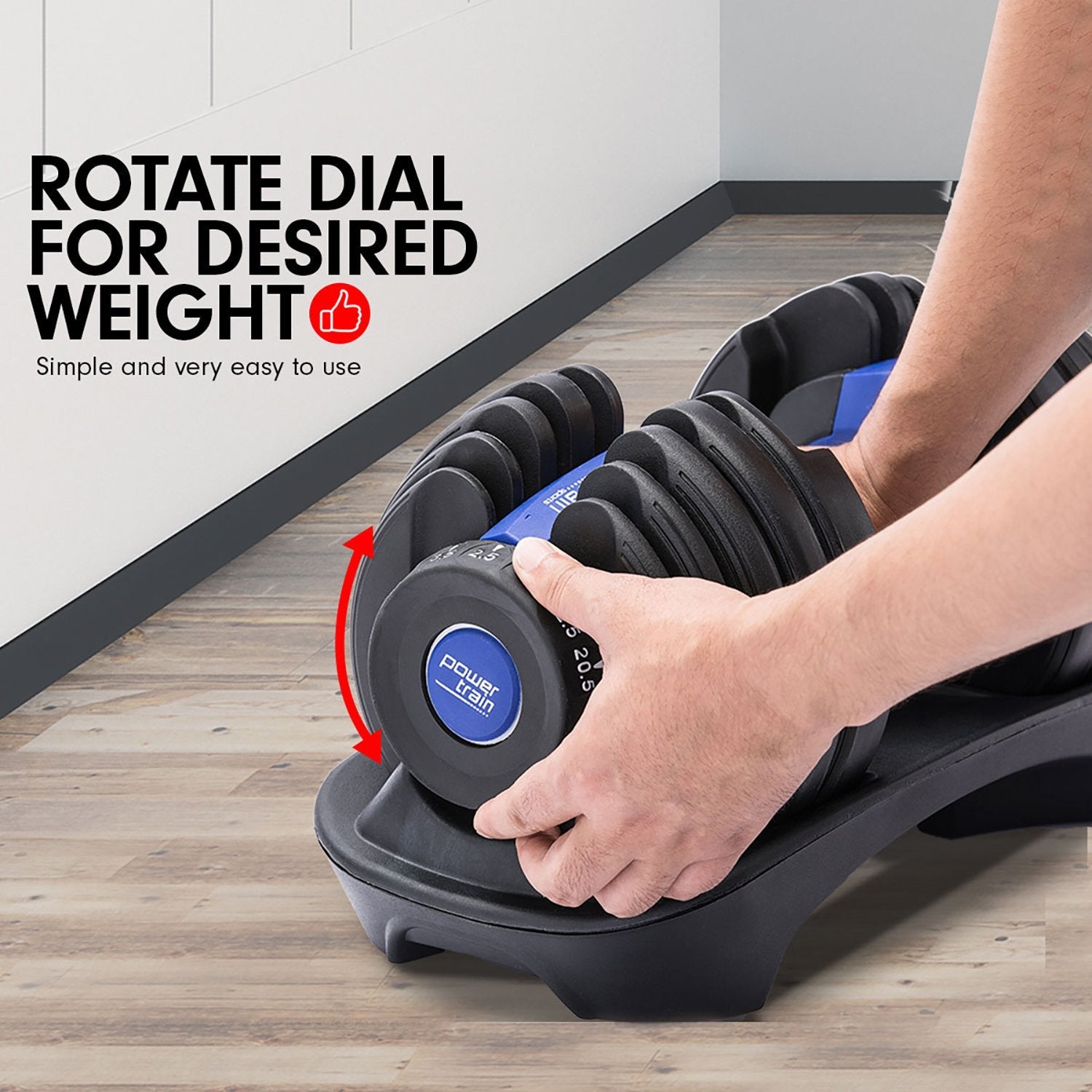NNEDSZ  24KG Adjustable Home Gym Dumbbell - Blue