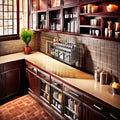 Wall-Mounted Aluminum Spice Rack with Clear Jars