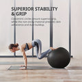 Heavy-Duty Explosion-Proof Yoga Ball with Air Plug and Pump(Black)
