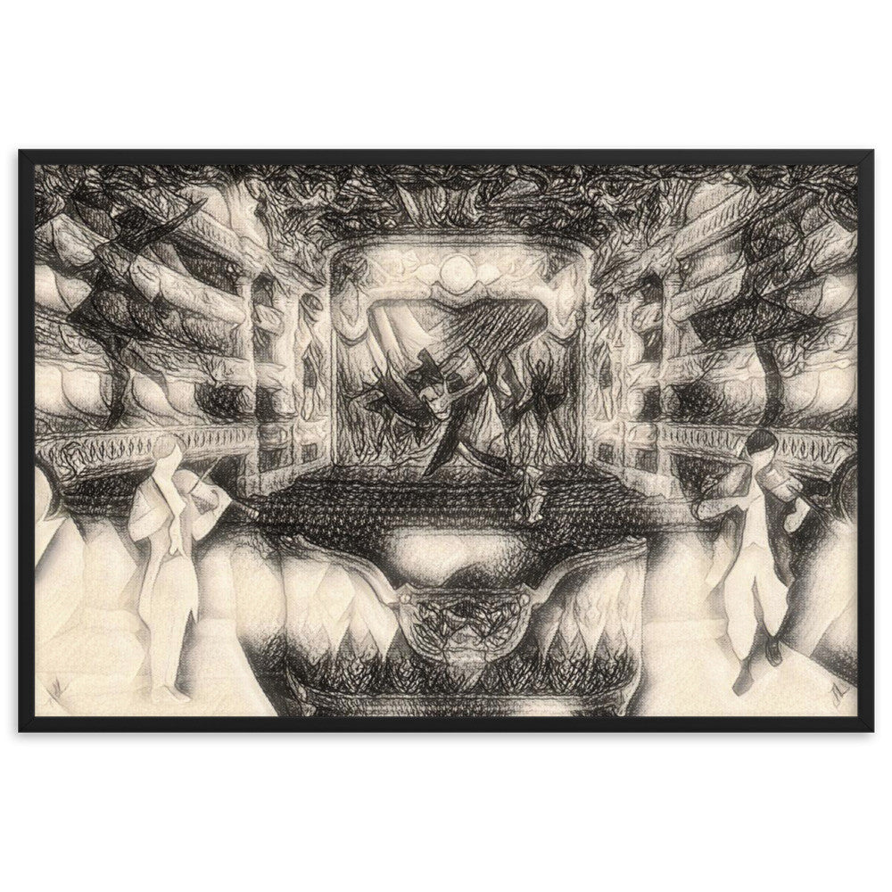 WHEN YOUR SENSES DANCE WITH MY MOMENTS JL.AK Velvet Edition Framed Poster