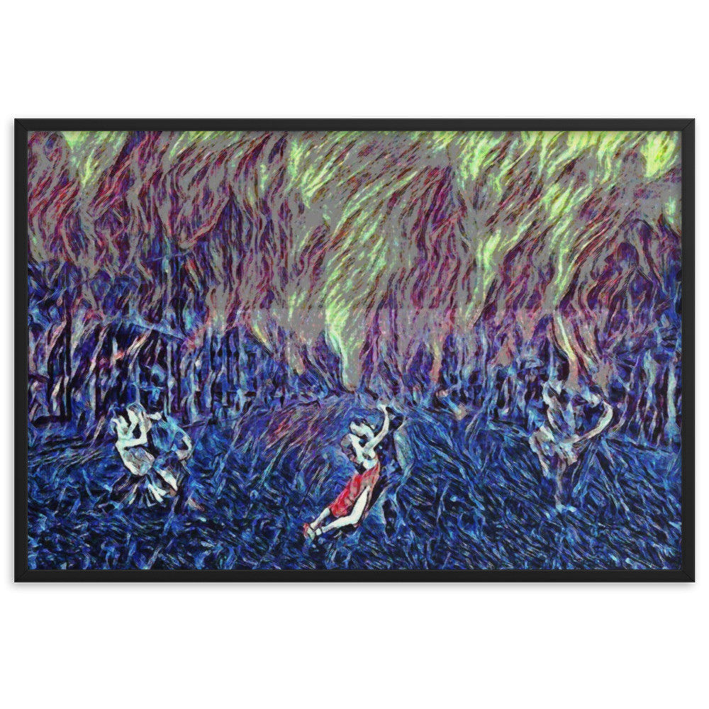 DANCE ME LIKE THE RAIN THAT BURNING OUT THE FIRE AROUND ME Framed Poster
