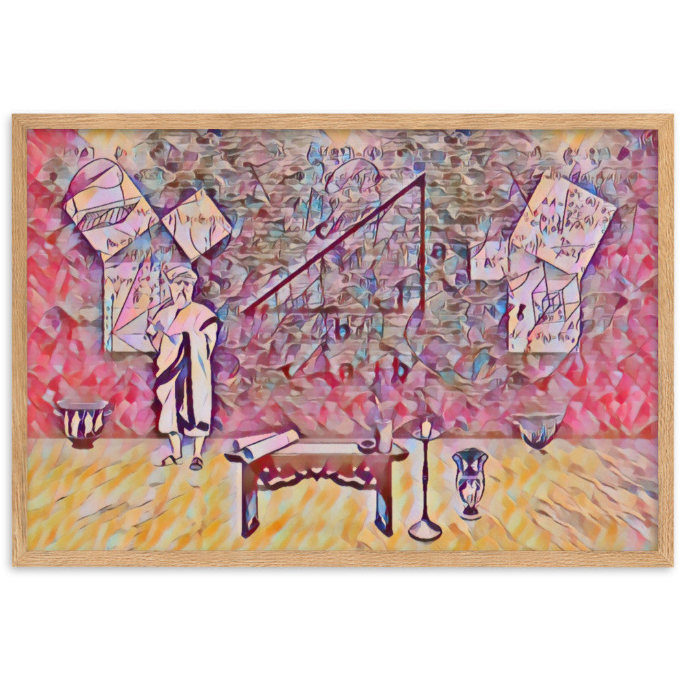 JUST BEFORE PYTHAGORAS REDUCES PLANET'S DISTANCES Superior Framed Poster